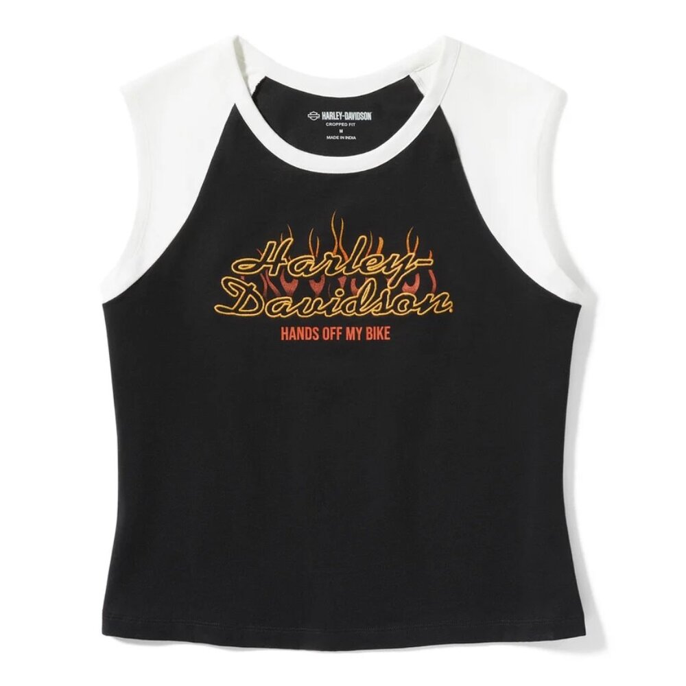 Harley-Davidson Women's Medium Vintage Flames Sleeveless Raglan